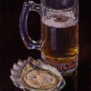 210728-oyster-and-a-cup-of-beer-6x8