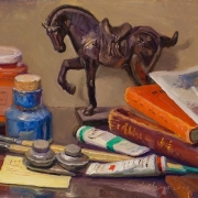 220129-pigments-old-book-horse-statue-12x9