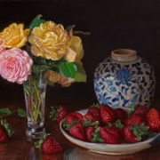 220701-roeses-strawberries-oriental-ceramic-pot-18x14