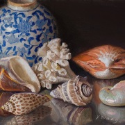 240301-seashells-with-a-bule-and-white-ceramic-pot-commission-12x9