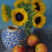 241129-sunflower-apples-and-a-ceramic-jar-11x14