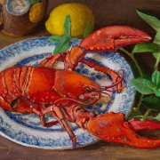 1_250508-lobster-on-a-blue-and-white-plate-commission12x9