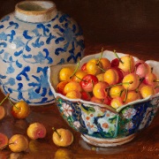 250724-rainier-cherries-blue-white-ceramic-jar-10x8